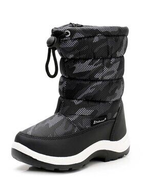 NEW Apakowa Boys Cold Weather Water Resistant Winter Snow Boots (EU24)  7T